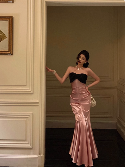 Elegant Mermaid Sweetheart Pink Sleeveless 23rd Birthday Dress Party Gown Birthday Outfits Birthday Dress Ideas For Women DP1463