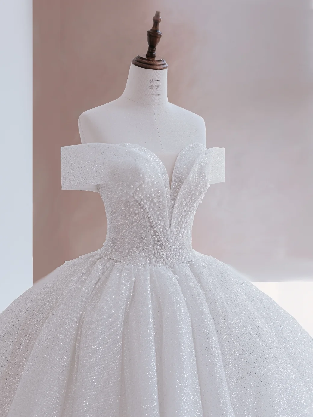 Glitter Wedding Dresses Ball Gown Off The Shoulder Sequin Wedding Dress Long Bridal Gowns DP1493