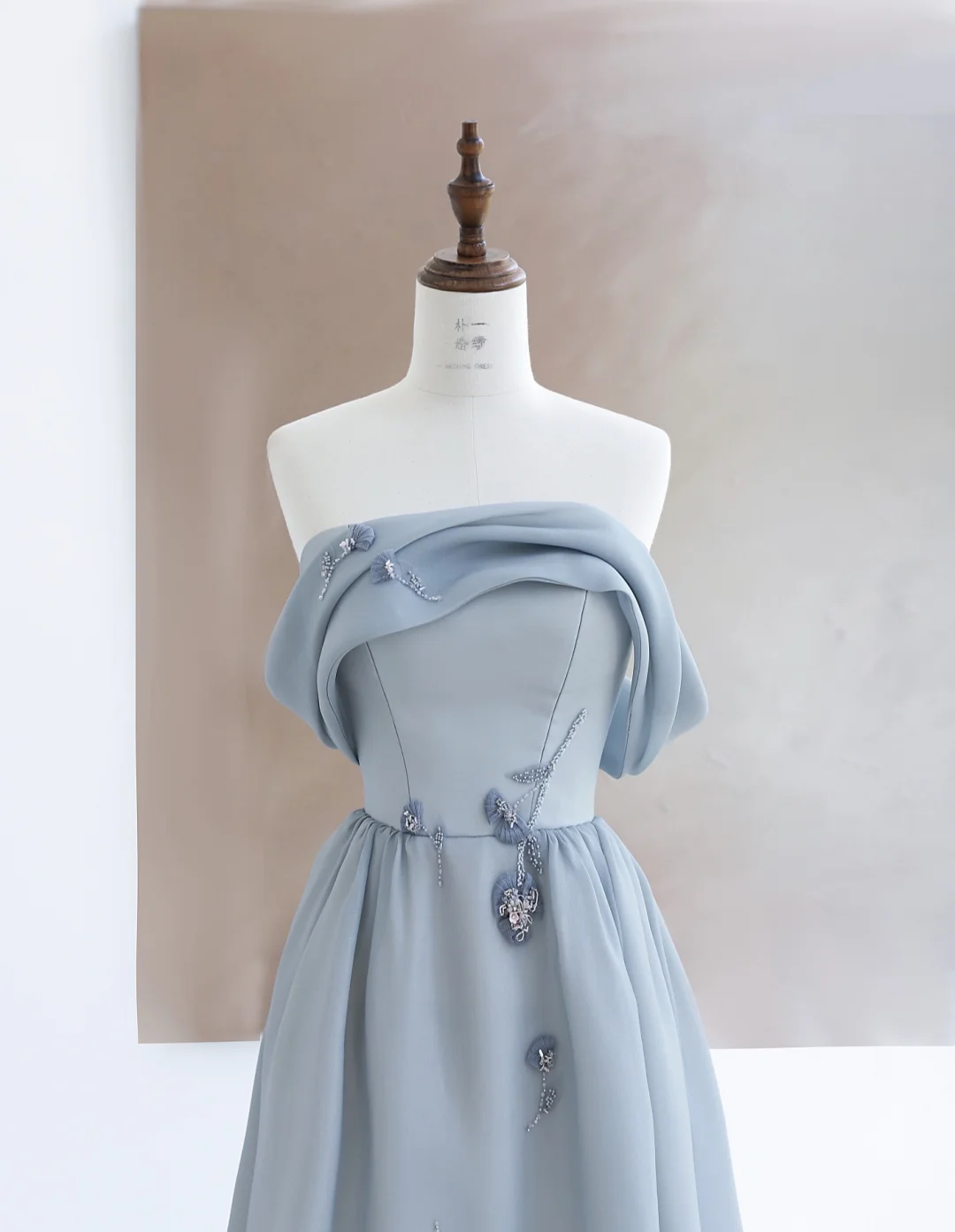 Elegant Glamour A Line Strapless Blue 21st Birthday Dresses Party Gown Birthday Outfits Birthday Dress Ideas For Women DP1497