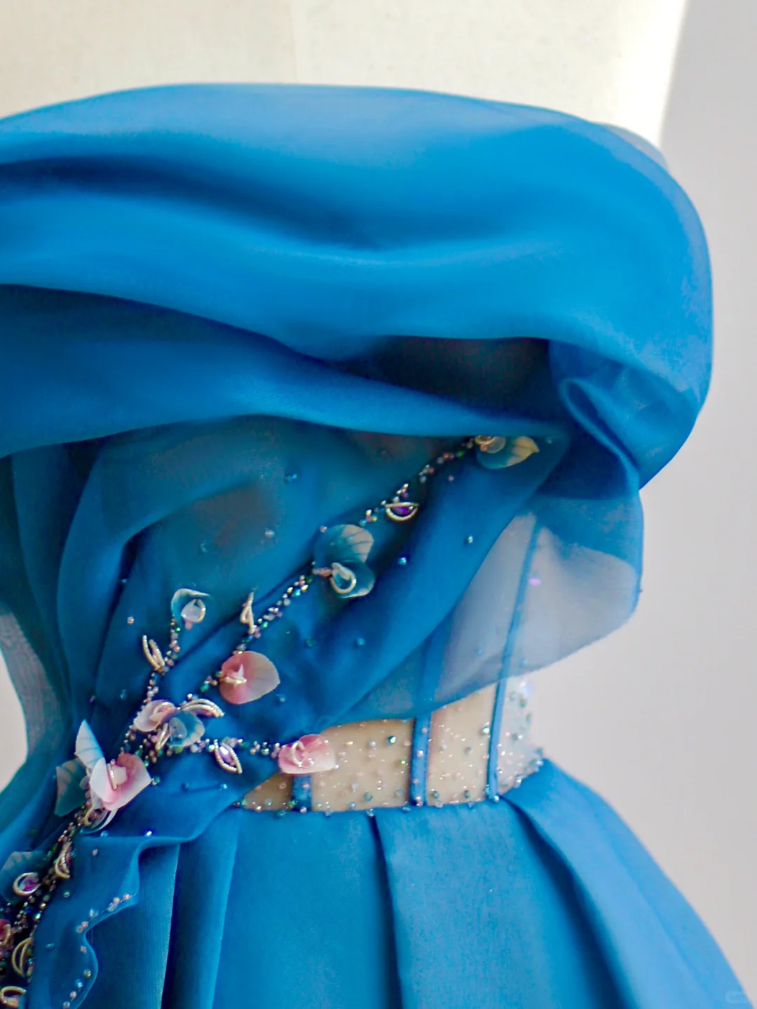 Elegant Glamour Ball Gown Strapless Blue Prom Dress Party Dress Evening Dresses DP1525