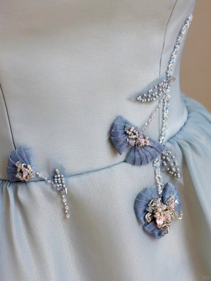 Elegant Glamour Ball Gown Strapless Blue 21st Birthday Dresses Party Gown Birthday Outfits Birthday Dress For Women DP1528