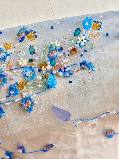 Elegant Glamour Ball Gown Strapless Blue Beads 21st Birthday Dresses Evening Gown Birthday Outfits Evening Dress For Women DP1534