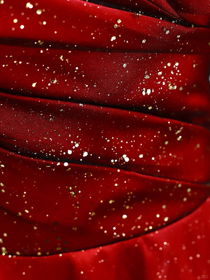 Elegant Glamour Ball Gown Off The Shoulder Red Prom Dress Party Dress Long Evening Dresses DP1537