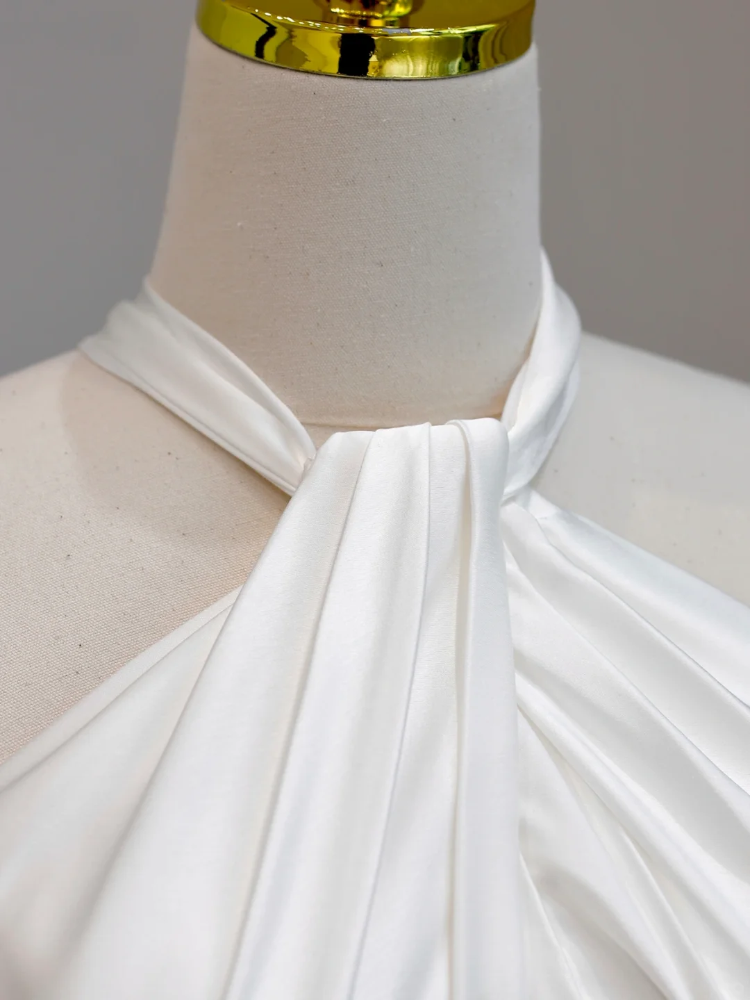 Ethereal Wedding Dress Mermaid Halter Satin White Wedding Dresses Corset Bridal Gowns DP1540