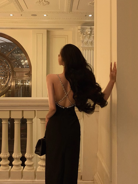 Classy Sheath Spaghetti Straps Knee Length Black Homecoming Dress Cocktail Dress Birthday Dresses DP1626