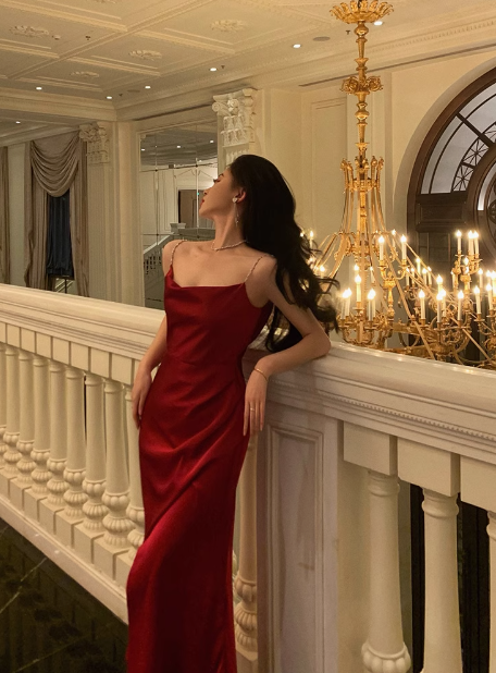 Modest Sheath Spaghetti Straps Satin 21st Birthday Dress Party Gown Birthday Outfits Birthday Dress Ideas For Women DP1633