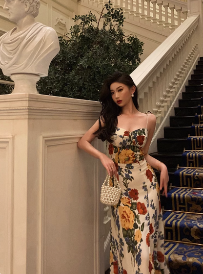 Elegant A Line Spaghetti Straps Floral 23rd Birthday Dress Party Gown Birthday Outfits Birthday Dress Ideas For Women DP1641