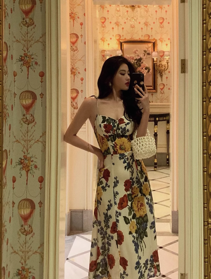 Elegant A Line Spaghetti Straps Floral 23rd Birthday Dress Party Gown Birthday Outfits Birthday Dress Ideas For Women DP1641