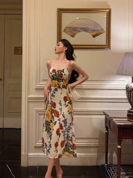 Elegant A Line Spaghetti Straps Floral 23rd Birthday Dress Party Gown Birthday Outfits Birthday Dress Ideas For Women DP1641