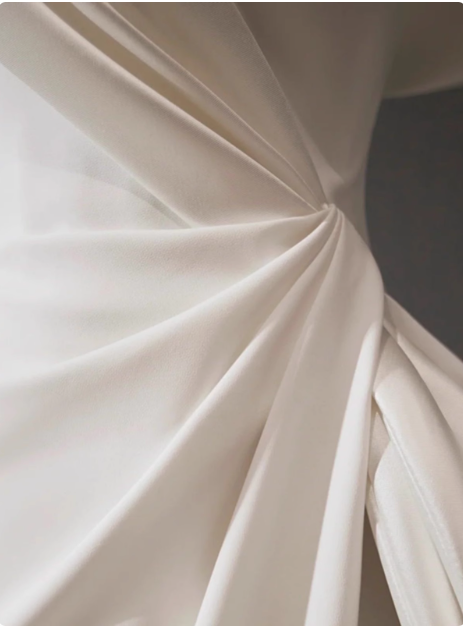 Classic Bridal Gown Mermaid Off The Shoulder Satin White Wedding Dresses Minimalist Bridal Gowns DP1653