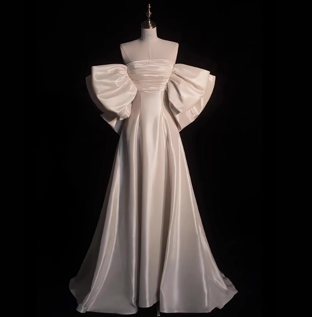 Romantic Bridal Gown Ball Gown Off The Shoulder Wedding Dresses Minimalist Bridal Gowns DP1655