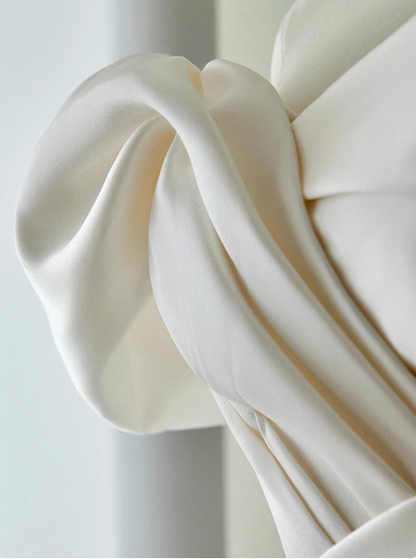 Ethereal Wedding Dress Ball Gown Off The Shoulder Satin Wedding Dresses Bridal Gowns DP1661