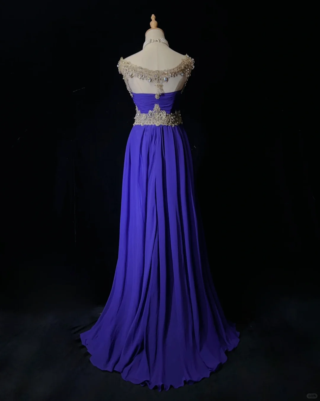 Elegant Glamour A Line Royal Blue Chiffon Long Prom Dress Party Dress Evening Dresses DP1686