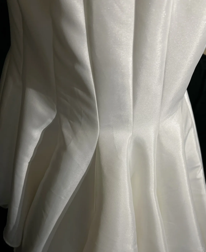 Classic Bridal Gown Mermaid Sweetheart Satin White Wedding Dresses Minimalist Bridal Gowns DP1691