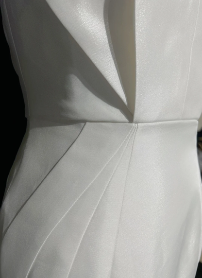 Classic Bridal Gown Mermaid Sweetheart Satin White Wedding Dresses Minimalist Bridal Gowns DP1691