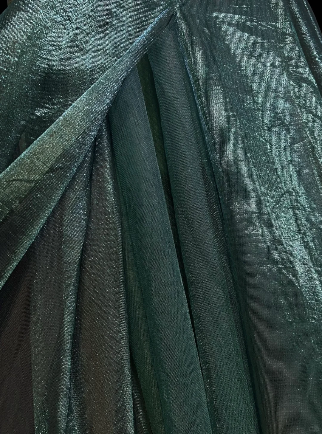 Vintage A Line Scoop Green Tulle Slit Long Prom Dress Party Dress Evening Dresses DP1695