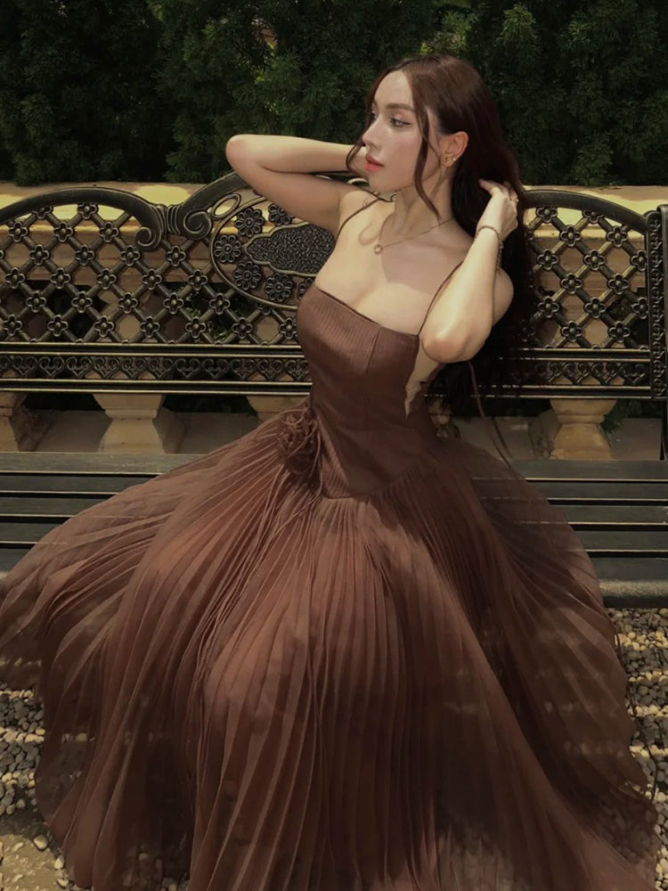 Cute A line Spaghetti Straps Tulle Long Summer Birthday Dress Prom Dress Birthday Outfit 23rd Birthday Party Dresses DP1708