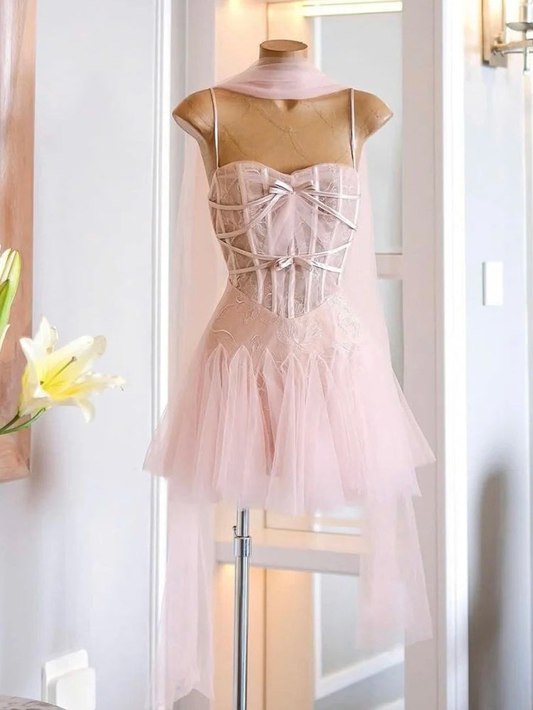 Cute Ball Gown Spaghetti Straps Short Summer Birthday Dress Hoco Dress Birthday Outfit 23rd Birthday Mini Party Dresses DP1729