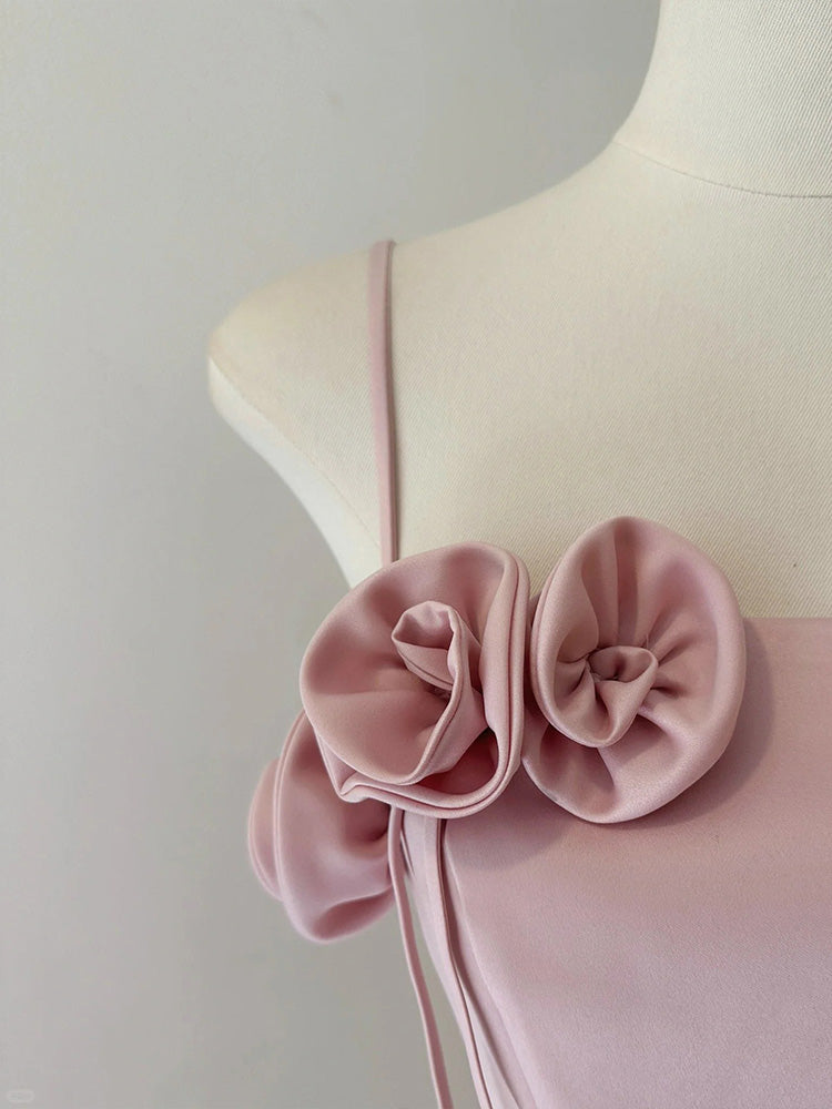 Cute A line Spaghetti Straps Short Summer Pink Birthday Dress Hoco Dress Birthday Outfit 23rd Birthday Mini Party Dresses DP1736