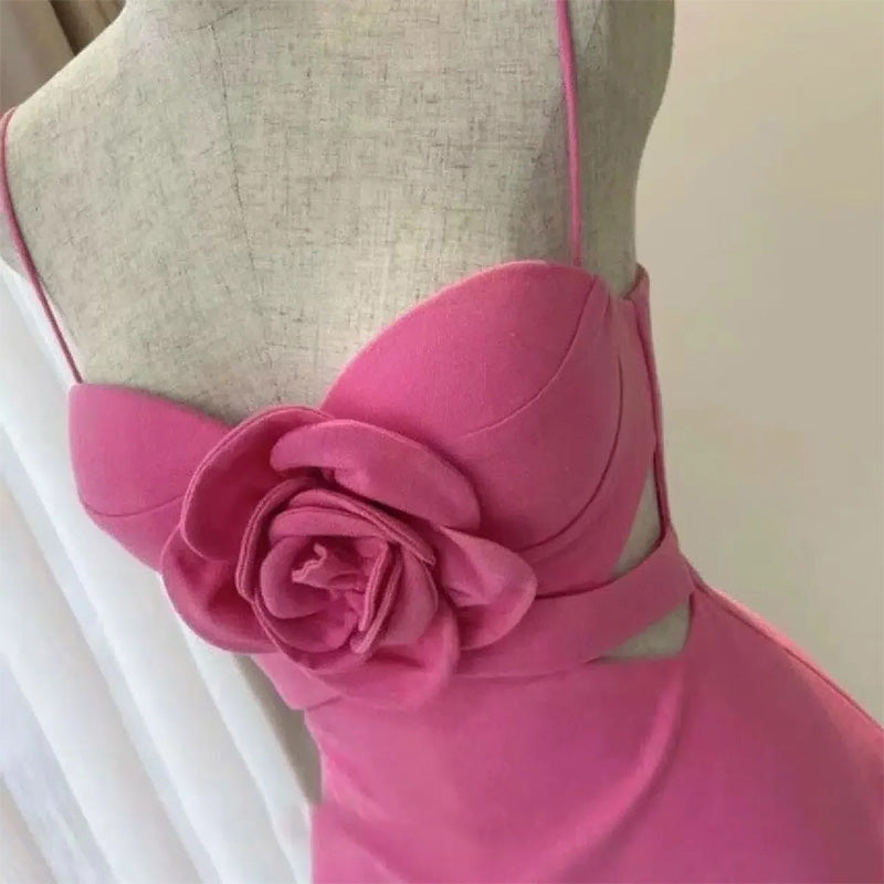 Cute A line Short Hot Pink Satin Summer Birthday Dress Hoco Dress Mini Birthday Outfit 23rd Birthday Party Dresses DP1738