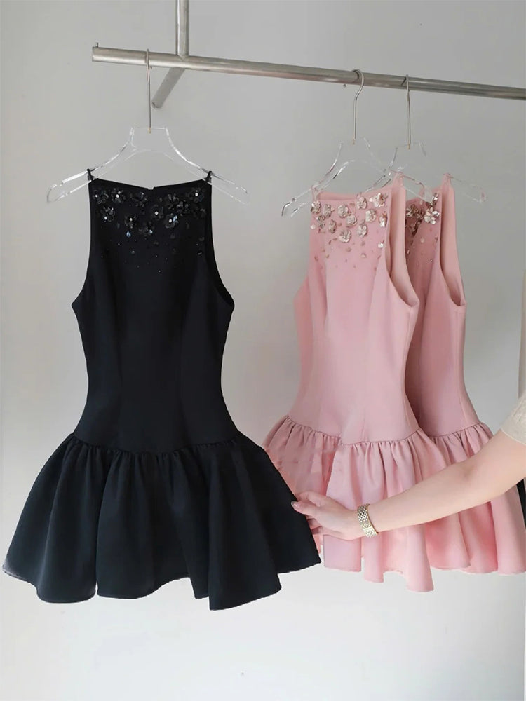 Cute A line Spaghetti Straps Short Summer Satin Birthday Dress Hoco Dress Birthday Outfit 23rd Birthday Mini Party Dresses DP1743
