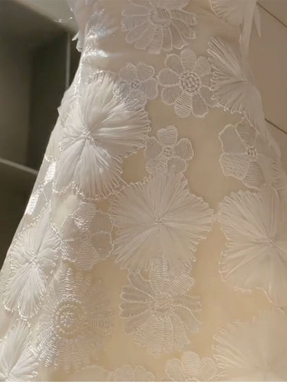 Simple A line Strapless White Short Lace Homecoming Dress Summer Hoco Dresses Cocktail Dress DP1751