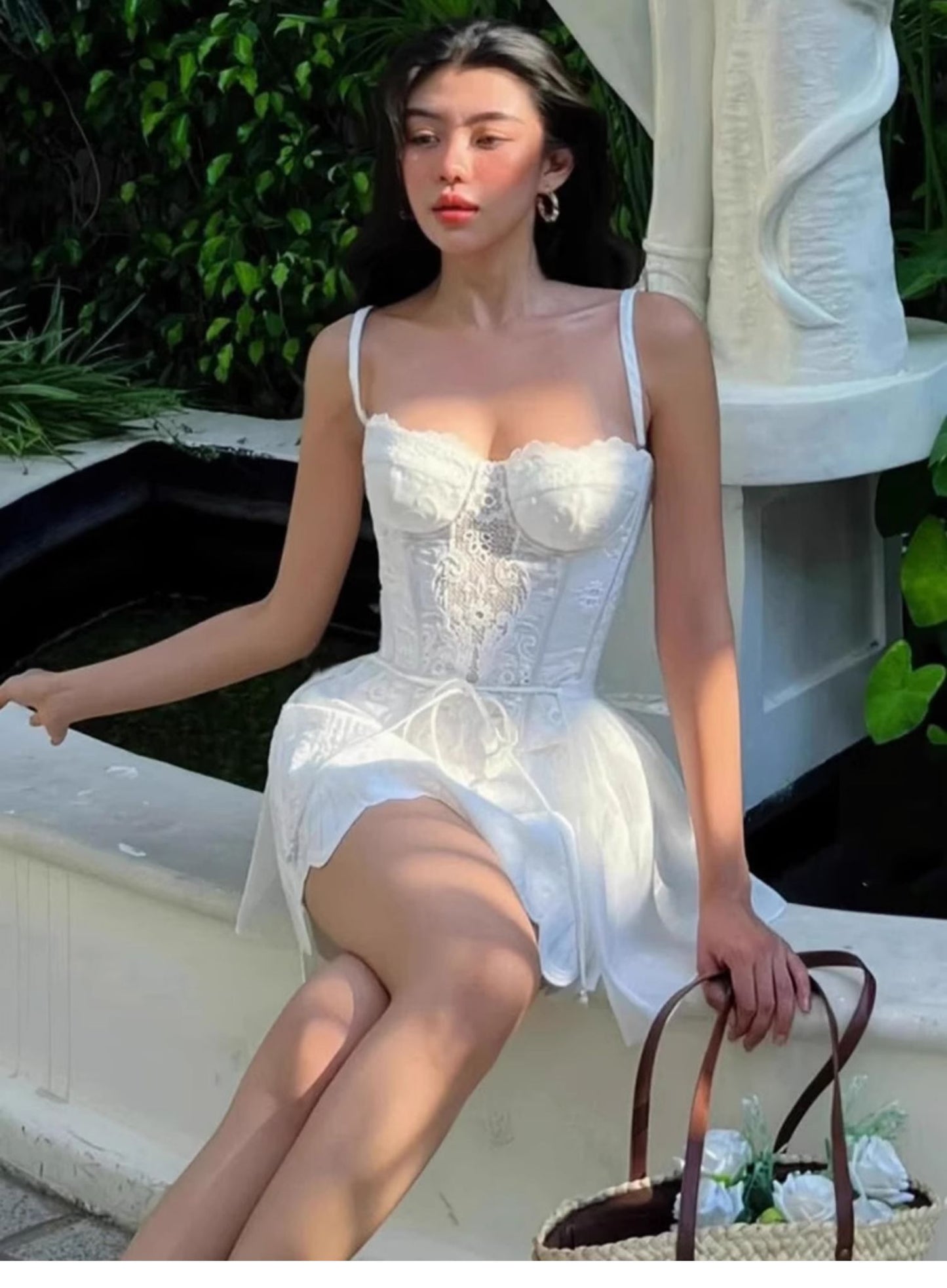 Cute A line Spaghetti Straps Summer Lace Homecoming Dress Hoco Dress Mini 20th Birthday Outfit Cocktail Dresses DP1766