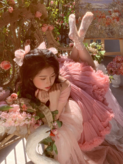 Cute Ball Gown Off The Shoulder Pink Lace Short Homecoming Dress Summer Pink Hoco Dresses Cocktail Dress For Senior Teens DP1788