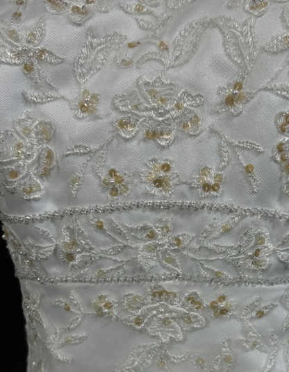 Pretty Wedding Dress High Low Strapless Ivory Long Wedding Dresses Bridal Gowns DP1836