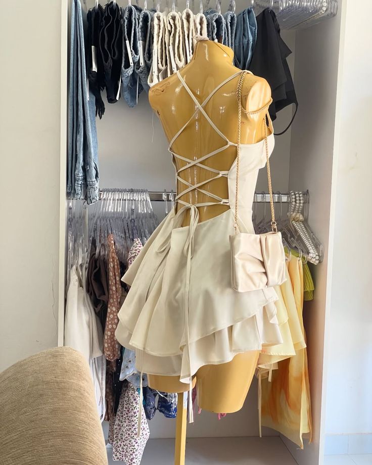 Cute A line Spaghetti Straps Short Summer Satin Birthday Dress Hoco Dress Birthday Outfit 18th Birthday Mini Cocktail Dresses DP1842