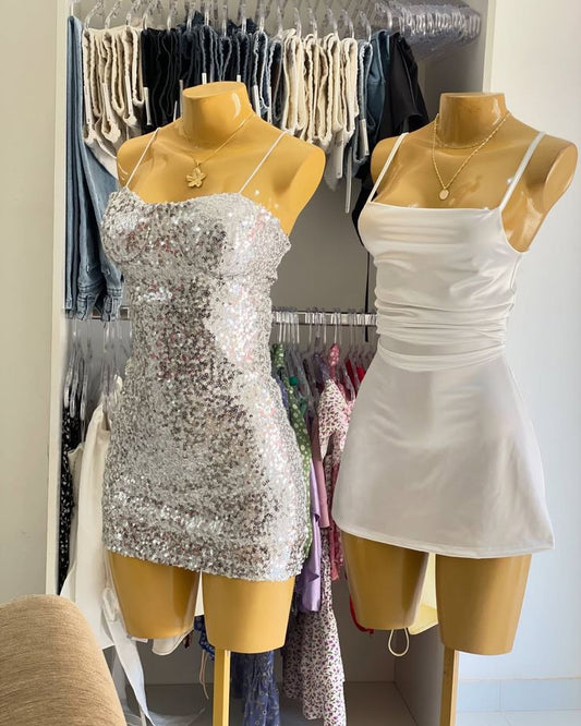 Classy Sheath Spaghetti Straps Short Birthday Outfits Homecoming Dress Summer Hoco Dresses Cocktail Dress DP1854