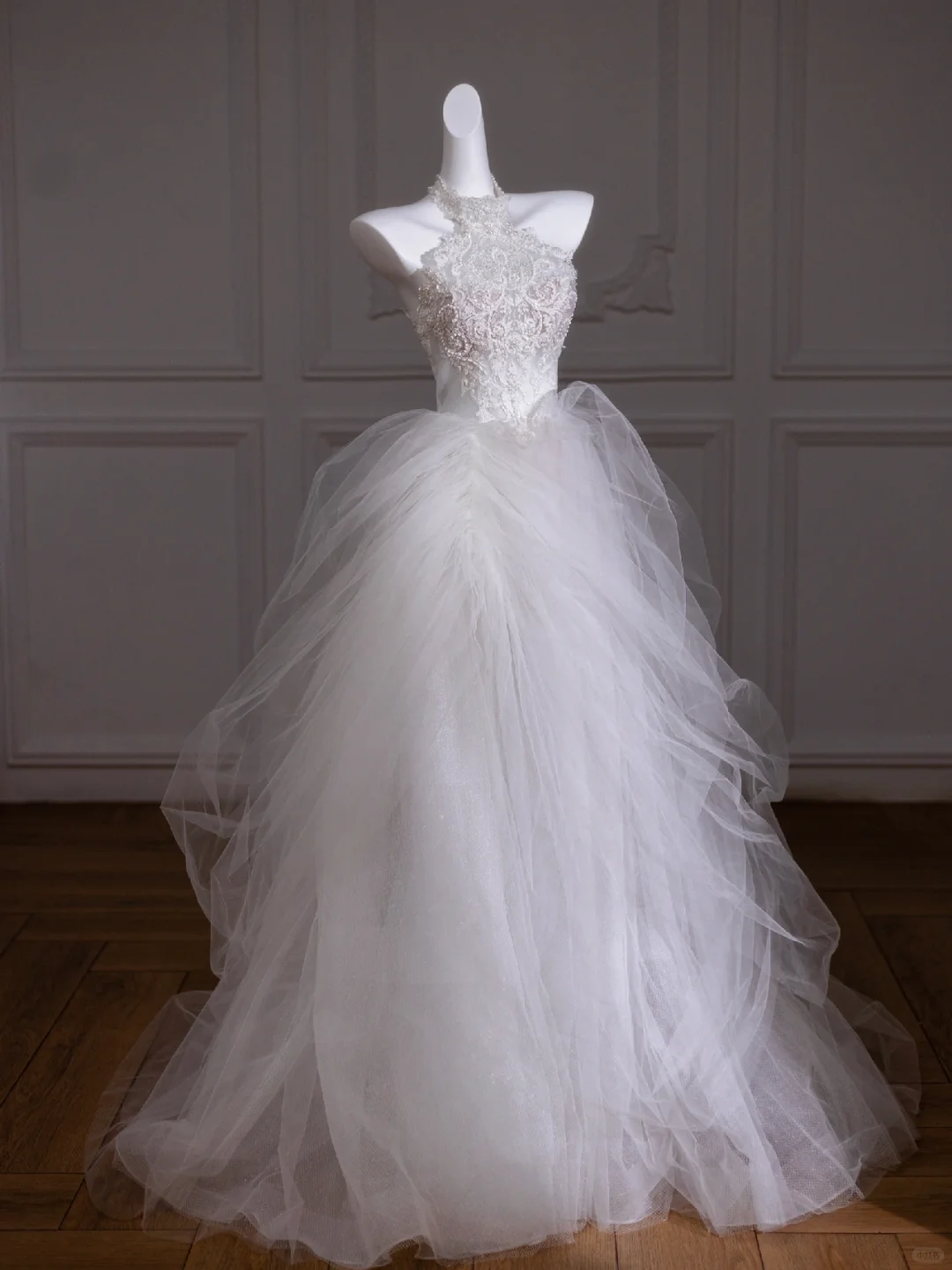 Modest Wedding Dress Ball Gown High Neck Lace Long White Wedding Dresses Brides Dress Bridal Gowns DP1854