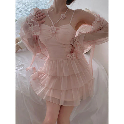 Cute A line Pink Chiffon Summer Short Homecoming Dress Hoco Dress Mini 18th Birthday Outfit Cocktail Dresses DP1862
