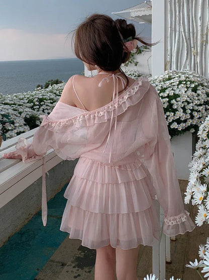 Cute A line Pink Chiffon Summer Short Homecoming Dress Hoco Dress Mini 18th Birthday Outfit Cocktail Dresses DP1862