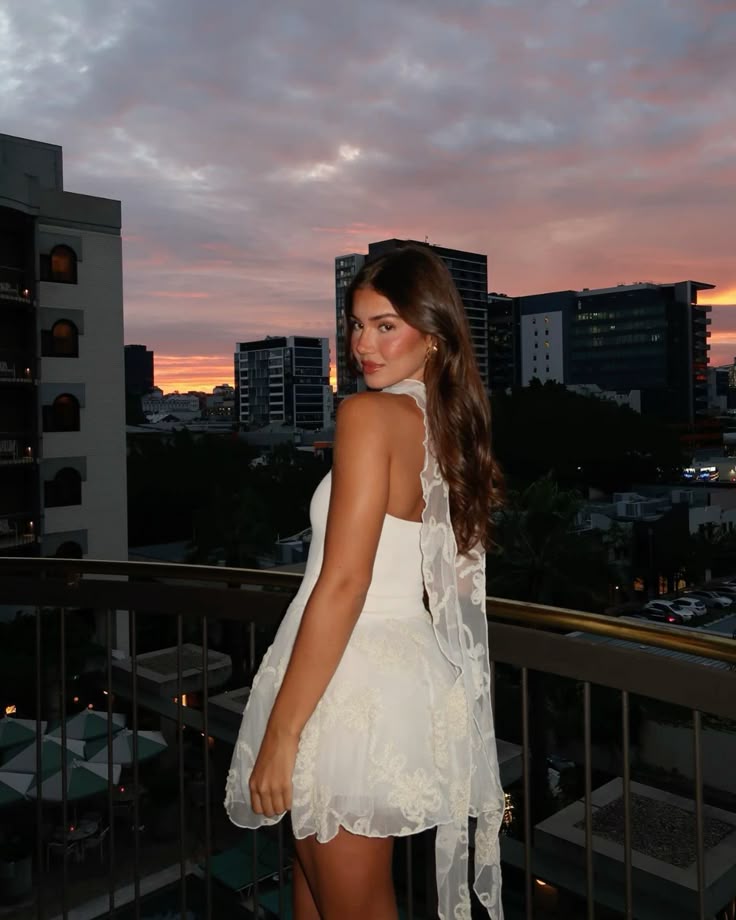 Simple A line White Strapless Short Lace Homecoming Dress Summer Hoco Dresses Cocktail Dress With Scarf DP1957