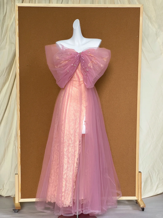 Gorgeous Mermaid Sweetheart Tulle Pink 23rd Birthday Dress Prom Dress Birthday Outfits For Women DP1974