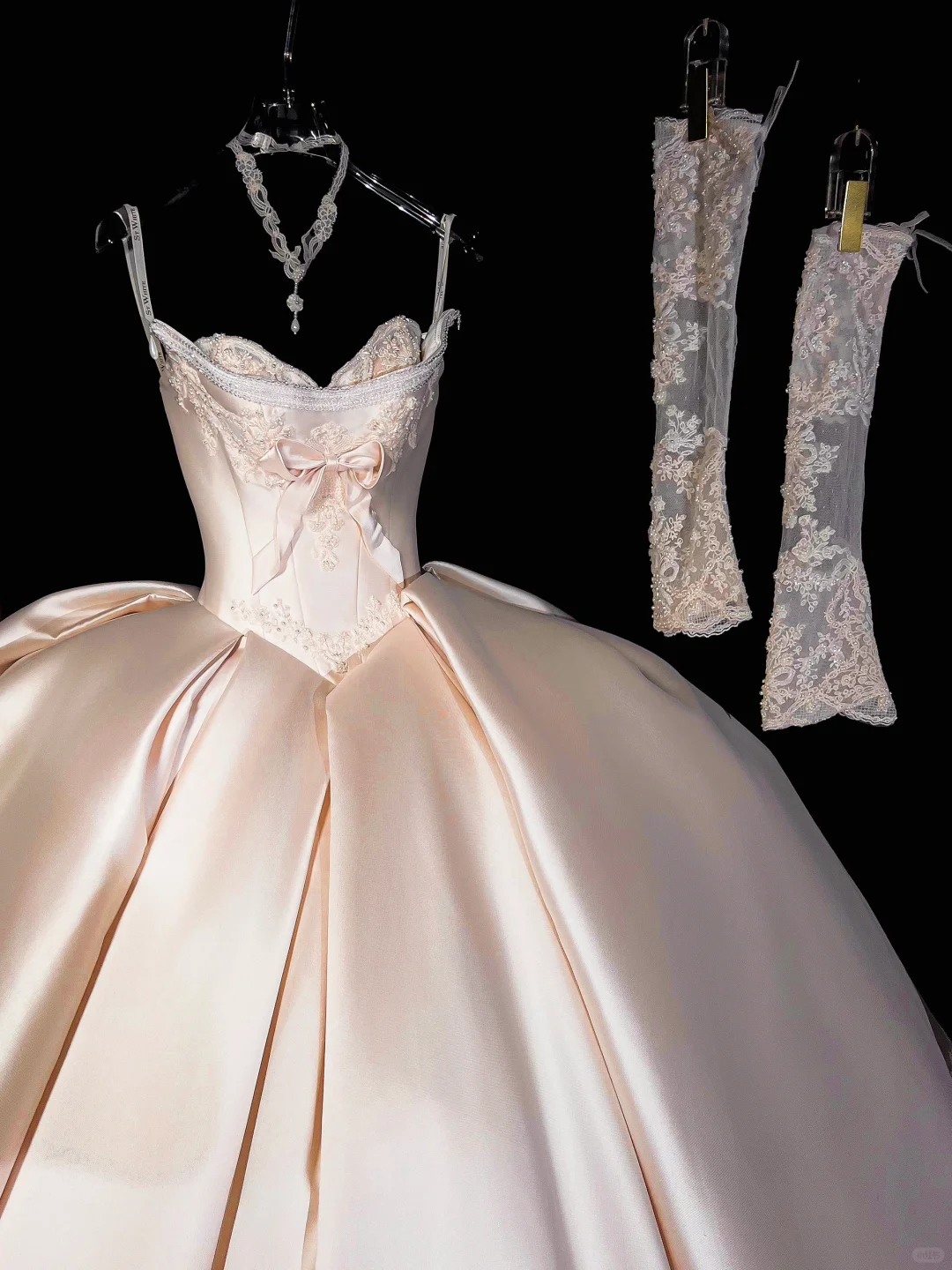 Rustic Wedding Dress Ball Gown Sweetheart Satin Light Pink Long Wedding Dresses Bridal Gowns DP1988