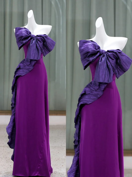 Gorgeous Mermaid Strapless Grape 23rd Birthday Dress Prom Dress Birthday Outfits For Women DP1992