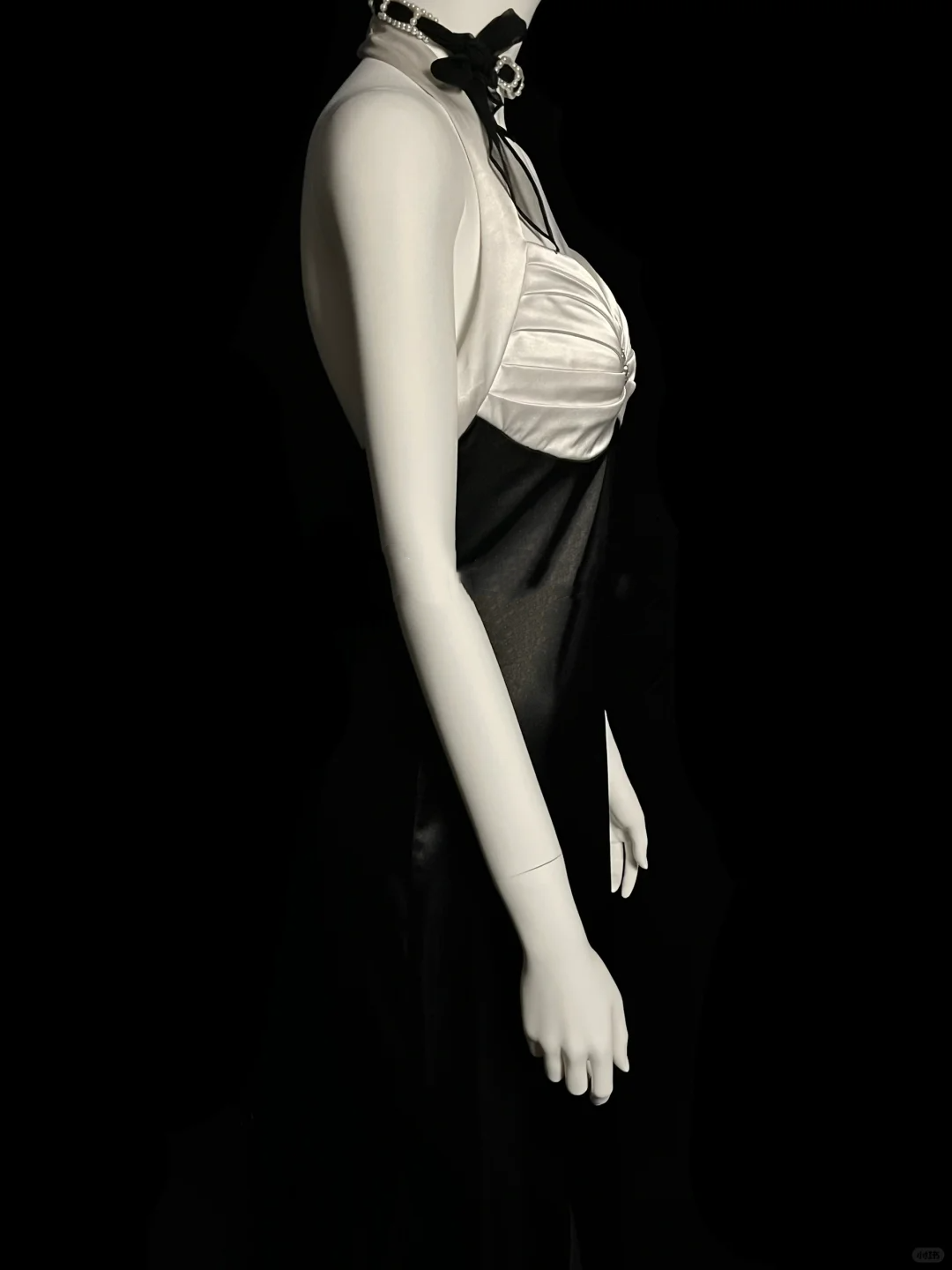 Vintage Mermaid Halter Black Satin Long Evening Party Gowns Evening Formal Dresses Prom Dress DP2032