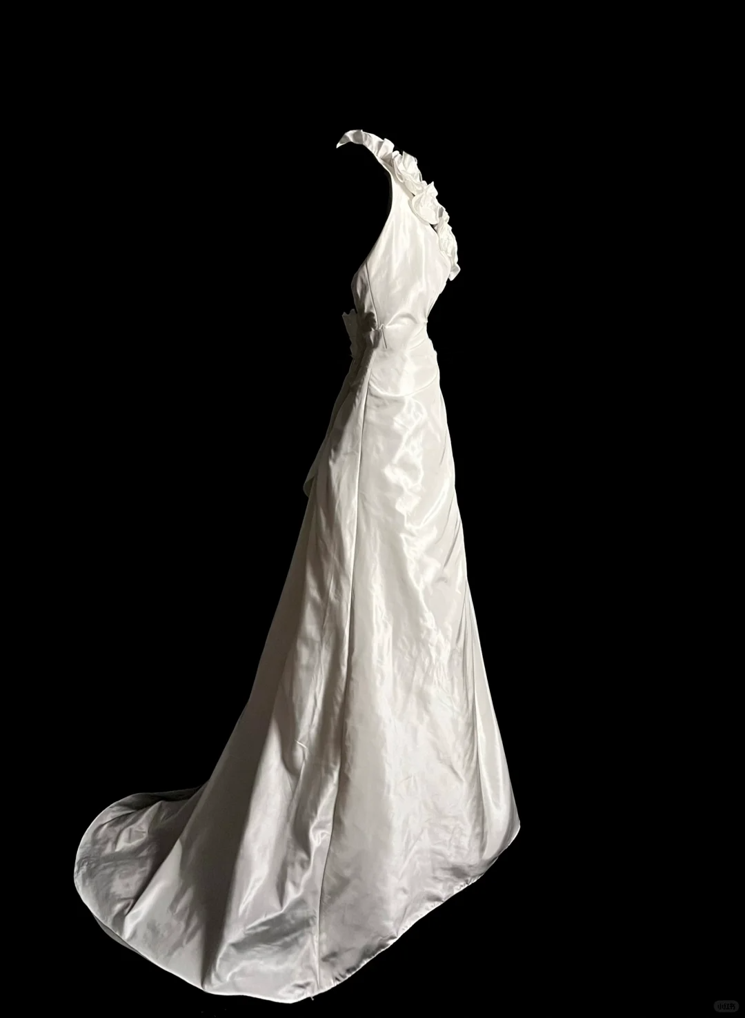 Vintage Wedding Dress A line Halter White Satin Long Wedding Dresses Bridal Gowns DP2035
