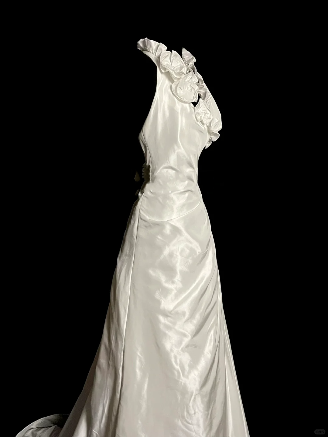 Vintage Wedding Dress A line Halter White Satin Long Wedding Dresses Bridal Gowns DP2035