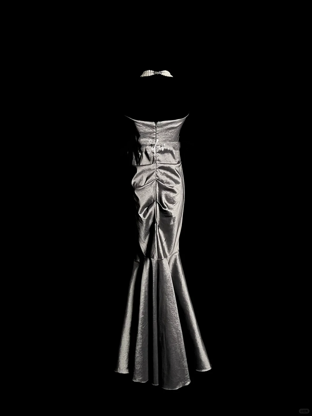 Vintage Mermaid Spaghetti Straps Satin Gray Long Evening Party Gowns Evening Formal Dresses Prom Dress DP2036