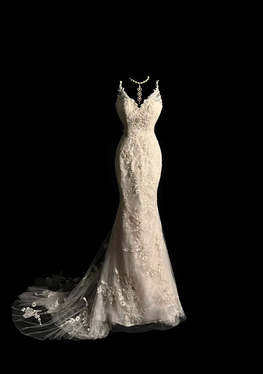 Vintage Wedding Dress Mermaid Spaghetti Straps Lace White Long Boho Wedding Dresses Retro 1970s Bridal Gowns DP2040