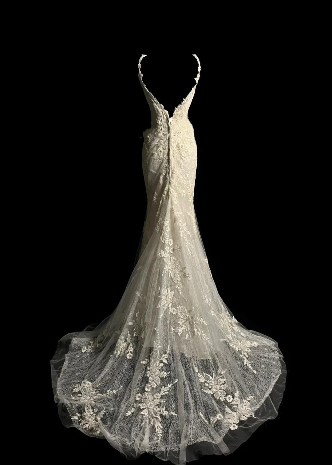 Vintage Wedding Dress Mermaid Spaghetti Straps Lace White Long Boho Wedding Dresses Retro 1970s Bridal Gowns DP2040