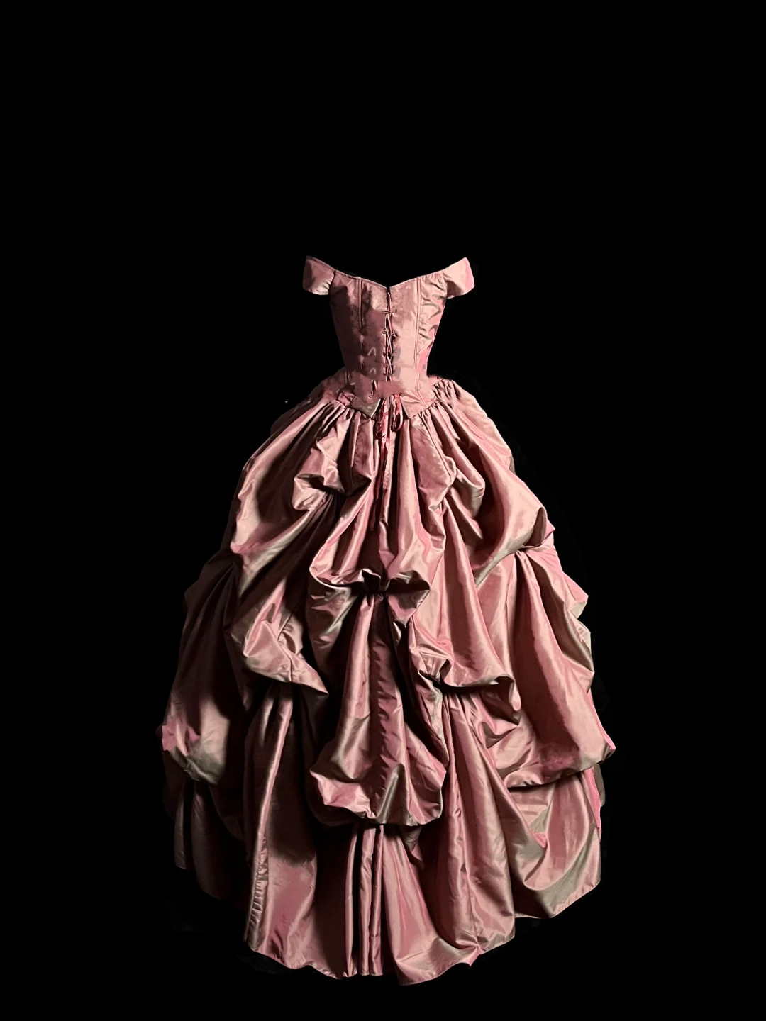 Modest Ball Gown Off The Shoulder Pink Taffeta Long Prom Dress Party Dress Graduation Dresses Sweet 16 Dress DP2041