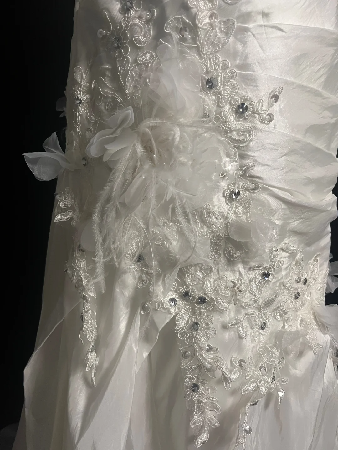 Retro Wedding Dress Mermaid Sweetheart White Satin Long Wedding Dresses Retro 1970s Bridal Gowns DP2045