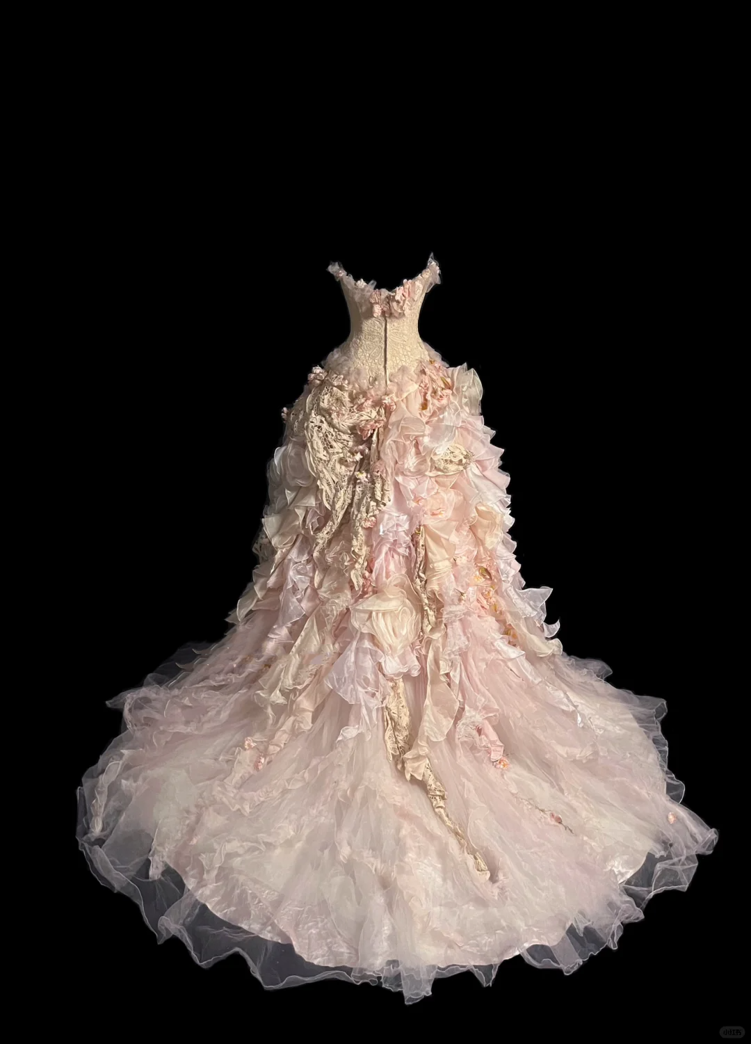 Modest Ball Gown Strapless Pink Chiffon Floral Long Prom Dress Party Dress Graduation Dresses Sweet 16 Dress DP2046