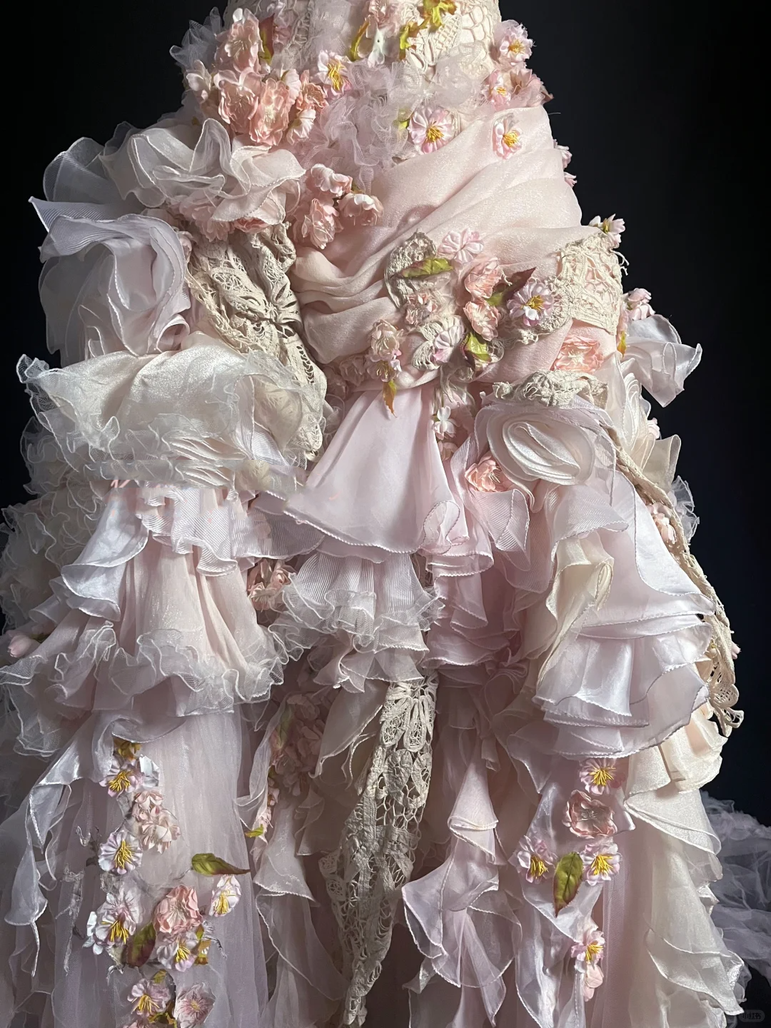 Modest Ball Gown Strapless Pink Chiffon Floral Long Prom Dress Party Dress Graduation Dresses Sweet 16 Dress DP2046