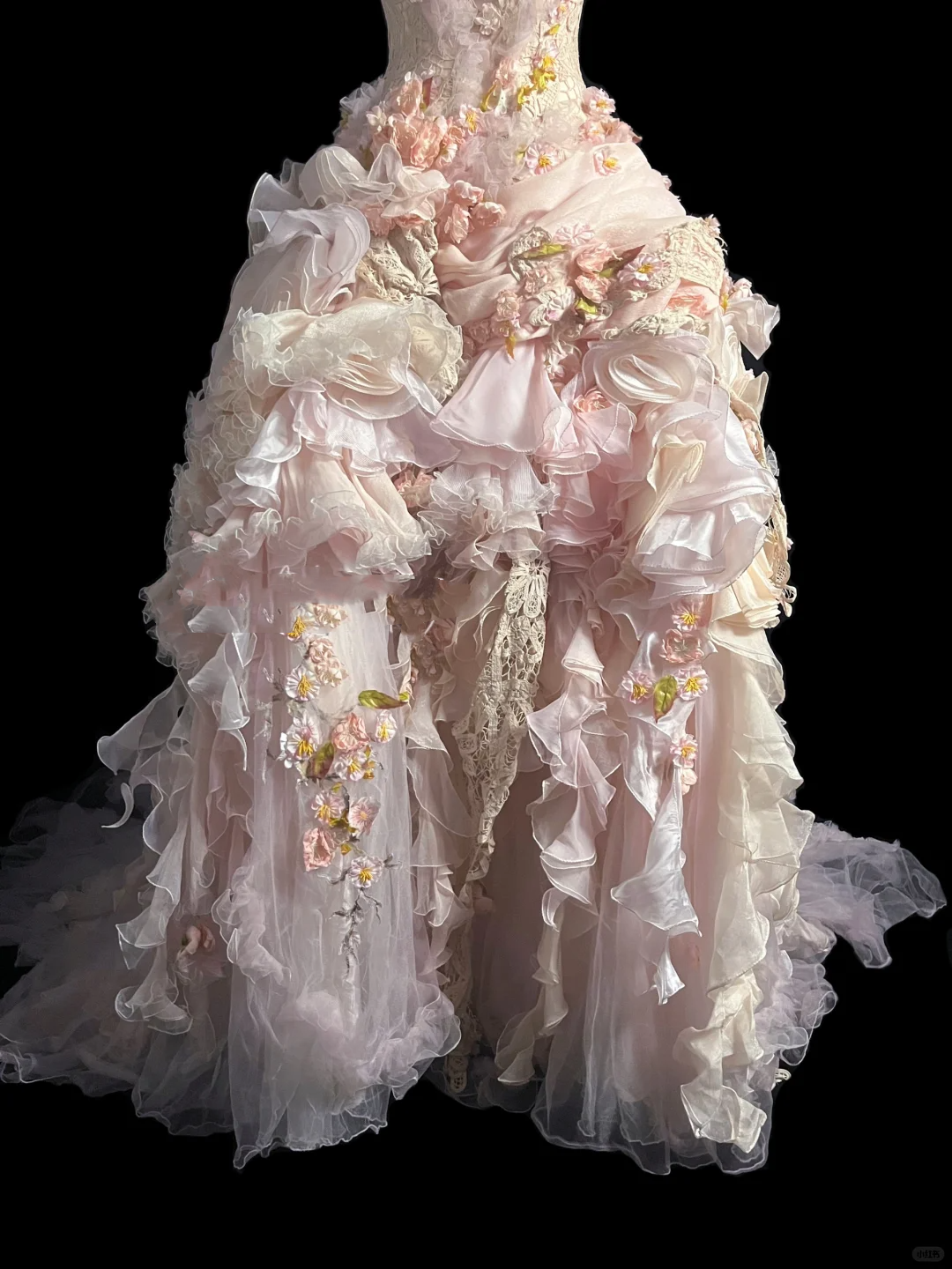 Modest Ball Gown Strapless Pink Chiffon Floral Long Prom Dress Party Dress Graduation Dresses Sweet 16 Dress DP2046