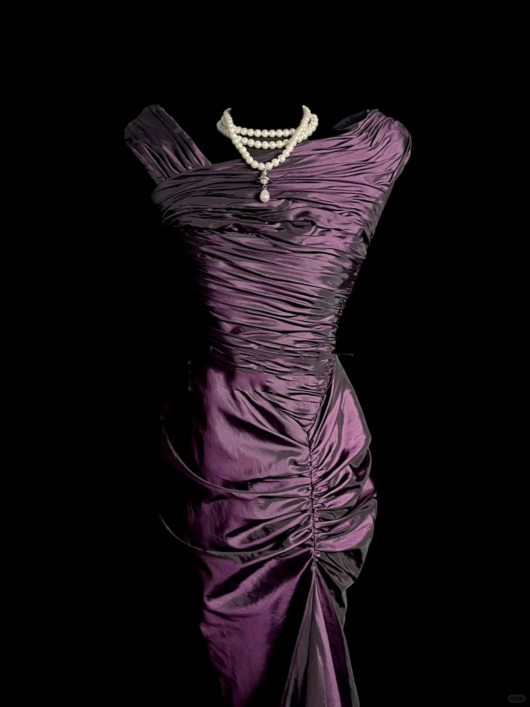 Vintage Mermaid Grape Taffeta Long Prom Dress Party Dress Graduation Dresses DP2050